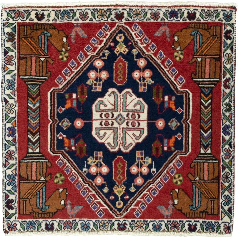 Persian Rug Shiraz 59x63 59x63, Persian Rug Knotted by hand