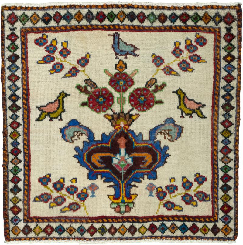 Tapis persan Shiraz 64x64 64x64, Tapis persan Noué à la main