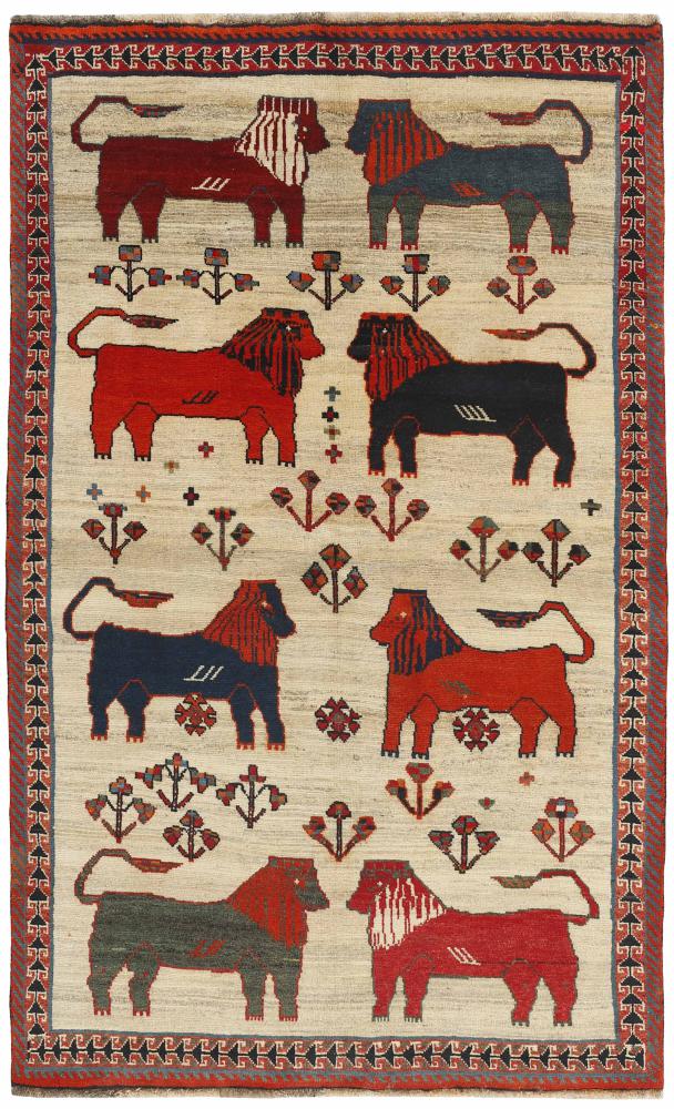 Persian Rug Ghashghai Figural 230x144 230x144, Persian Rug Knotted by hand
