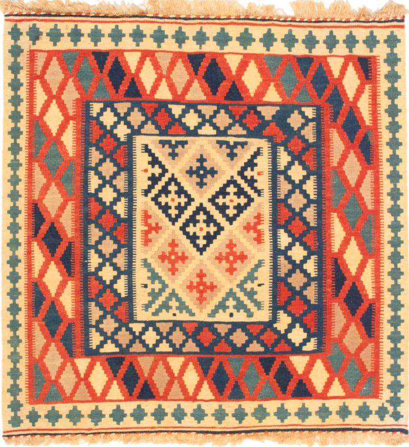 Tapete persa Kilim Fars 103x99 103x99, Tapete persa Tecido à mão