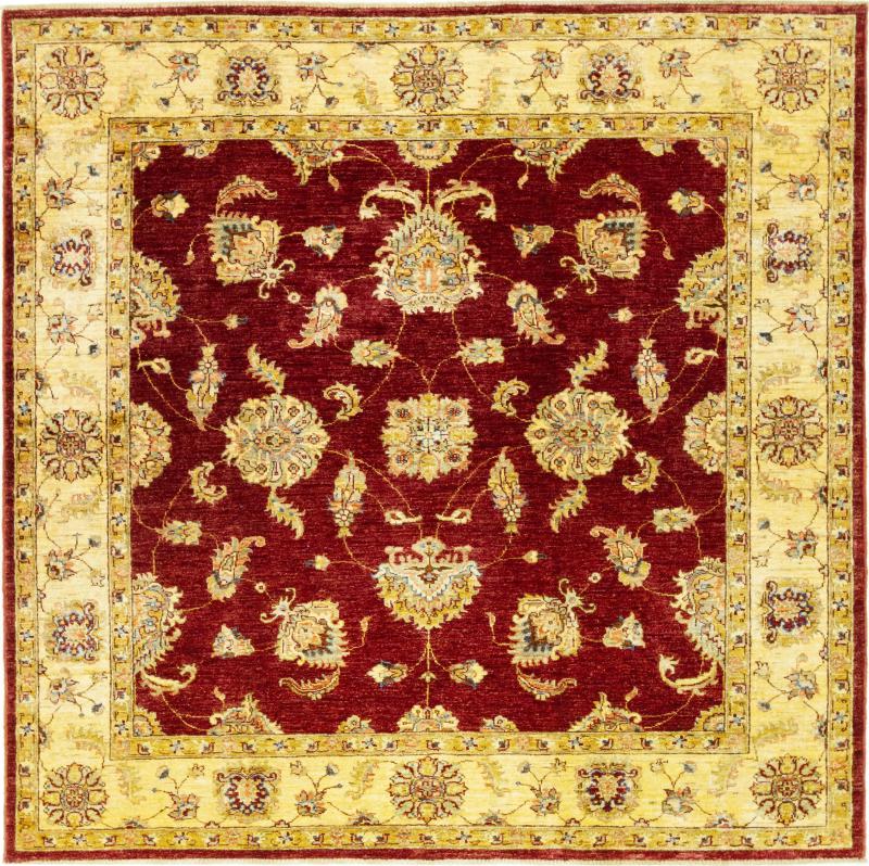 Afghan rug Ziegler Farahan 6'2"x6'1" 6'2"x6'1", Persian Rug Knotted by hand