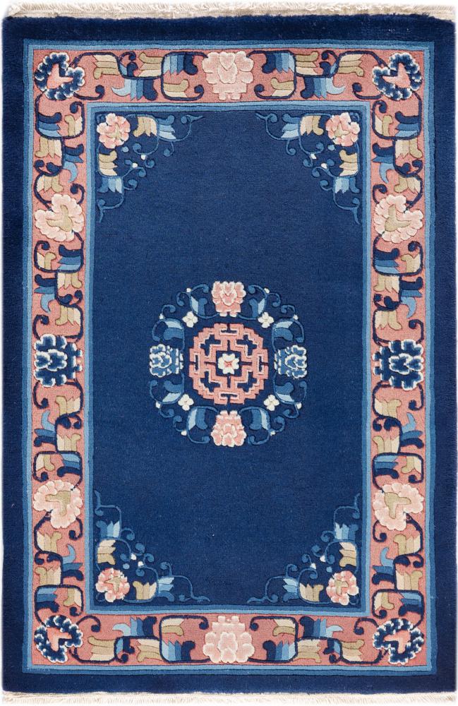 Kinesisk tæppe Kina Peking 94x62 94x62, Persisk tæppe Knyttet i hånden