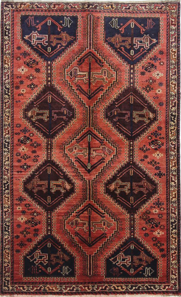 Tapete persa Ghashghai 255x158 255x158, Tapete persa Atado à mão