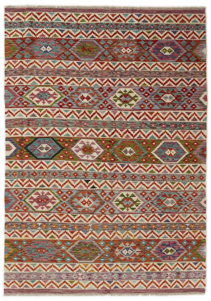 Afghan rug Kilim Afghan 7'10"x5'5" 7'10"x5'5", Persian Rug Woven by hand