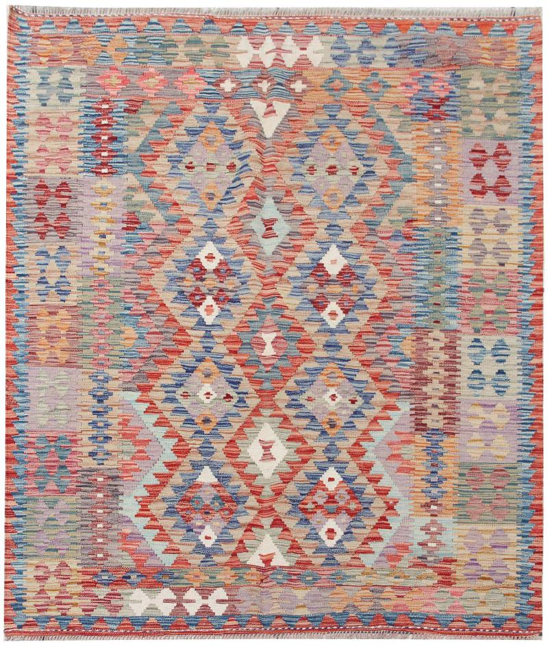 Tapete afegão Kilim Afegão 184x158 184x158, Tapete persa Tecido à mão