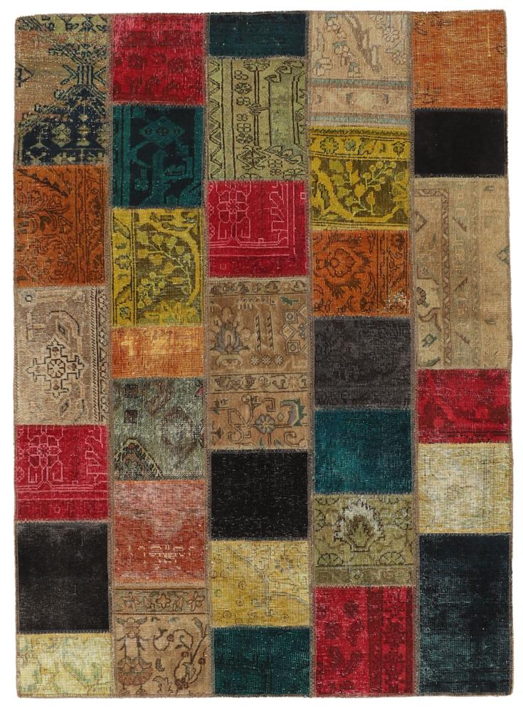 Persisk matta Patchwork 201x148 201x148, Persisk matta Knuten för hand
