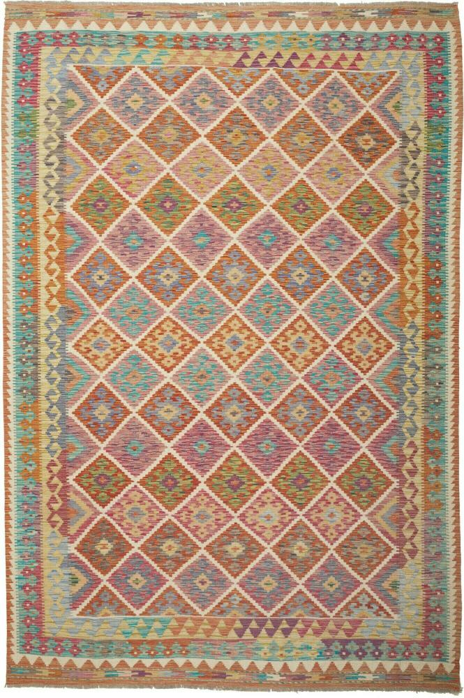 Afghan rug Kilim Afghan 9'9"x6'7" 9'9"x6'7", Persian Rug Woven by hand