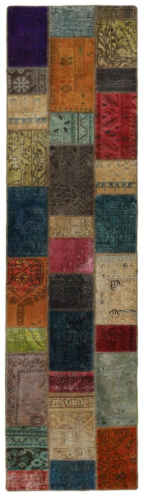 Tappeto persiano Patchwork 306x83 306x83, Tappeto persiano Annodato a mano