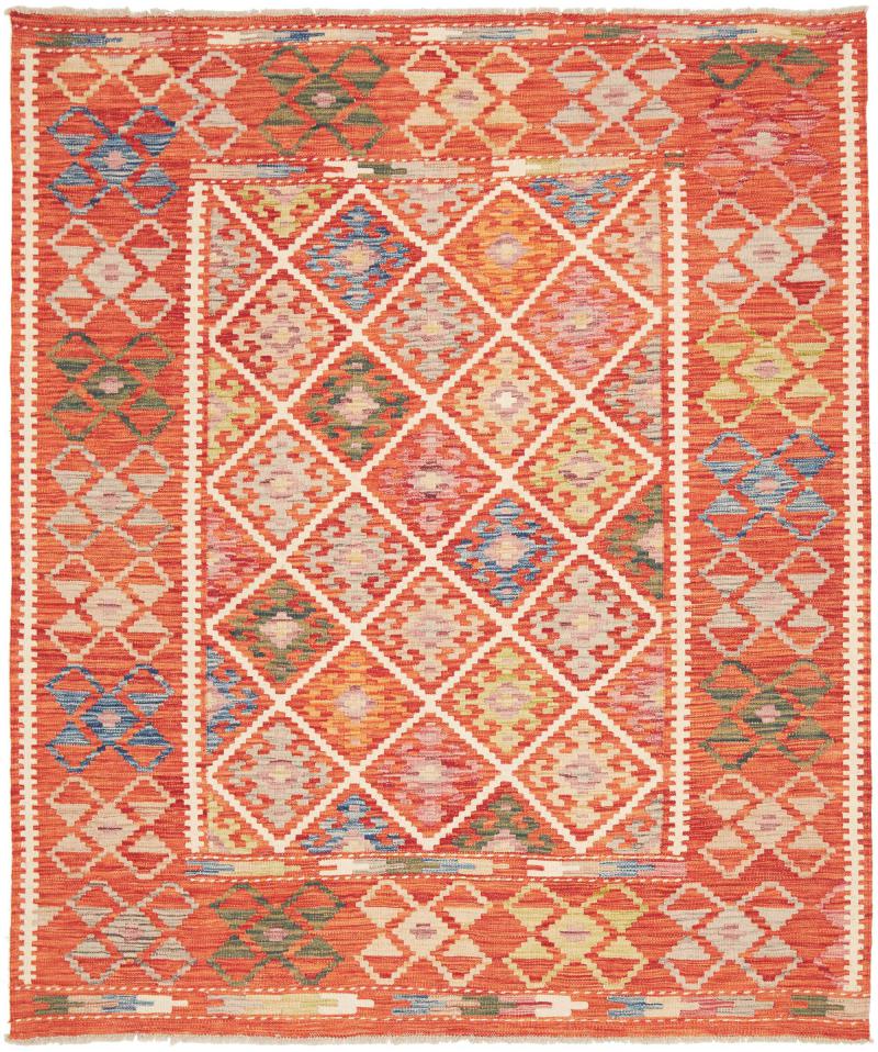Dywan afgański Kilim Afghan 192x162 192x162, Dywan perski Ręcznie tkane