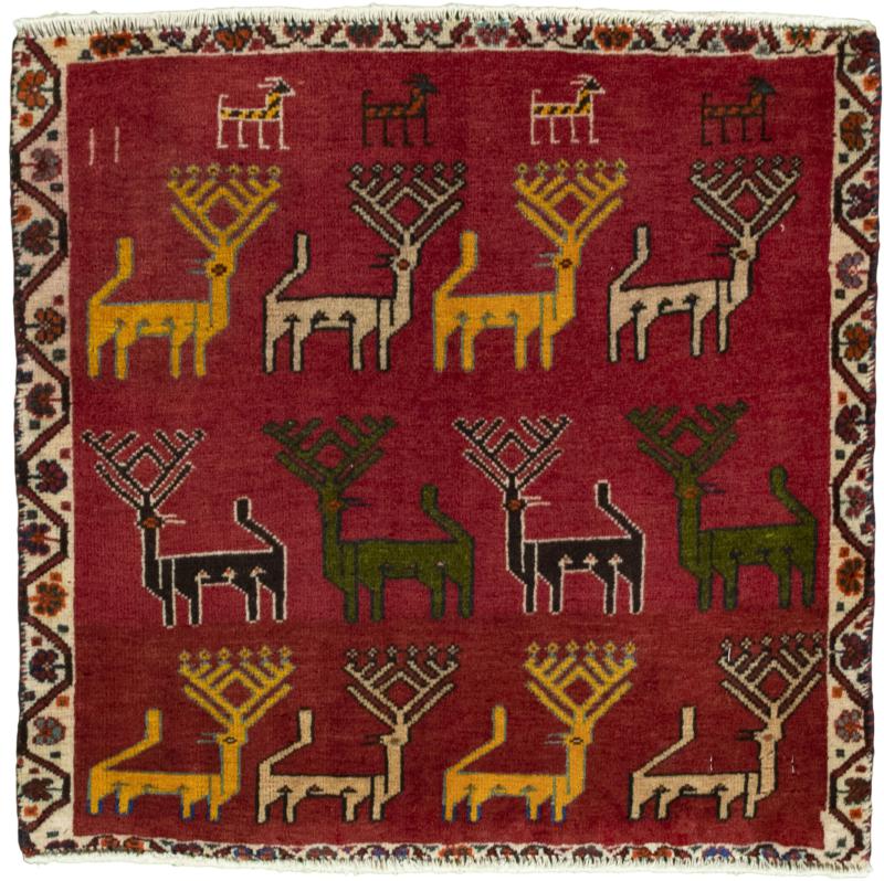 Persian Rug Shiraz 59x63 59x63, Persian Rug Knotted by hand