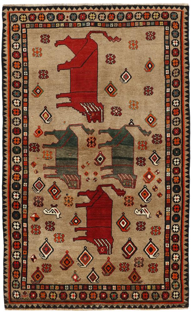 Persian Rug Ghashghai Figural 224x134 224x134, Persian Rug Knotted by hand