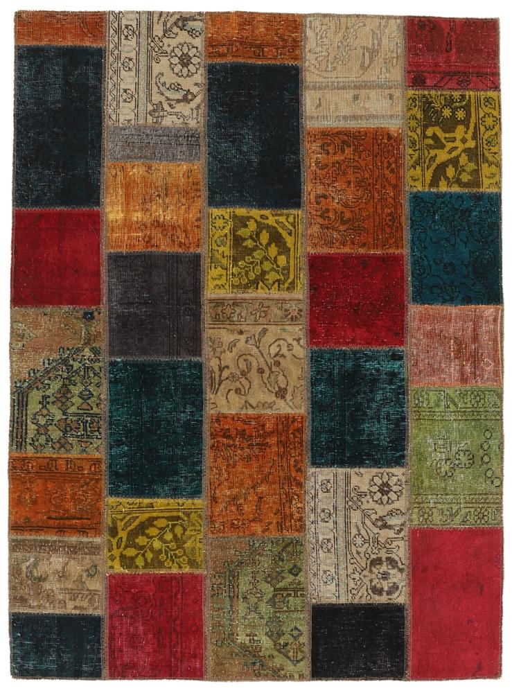 Persisk matta Patchwork 203x148 203x148, Persisk matta Knuten för hand
