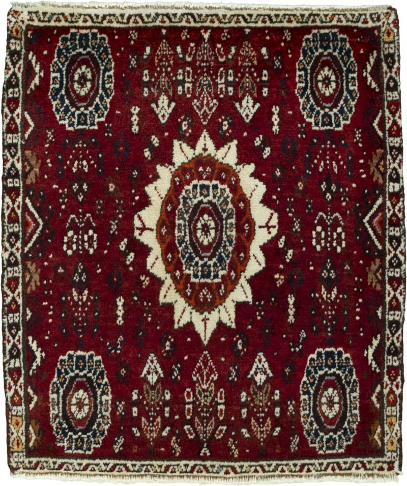 Persian Rug Shiraz 71x61 71x61, Persian Rug Knotted by hand