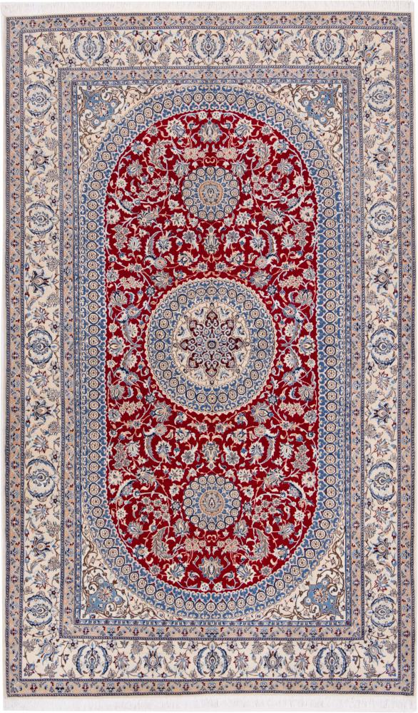 Tappeto persiano Nain 6La Ordito in Seta 253x153 253x153, Tappeto persiano Annodato a mano