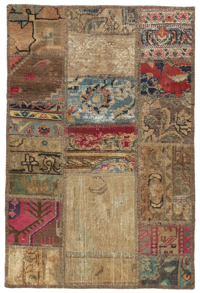 Perzisch tapijt Patchwork 93x62 93x62, Perzisch tapijt Handgeknoopte