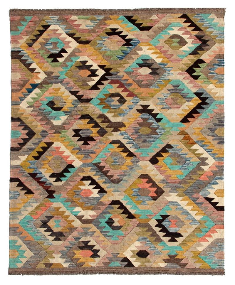 Afghan rug Kilim Afghan Heritage 6'6"x5'1" 6'6"x5'1", Persian Rug Woven by hand