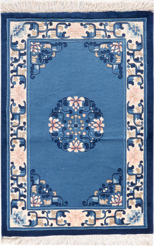 Kinesisk tæppe Kina Peking 91x61 91x61, Persisk tæppe Knyttet i hånden