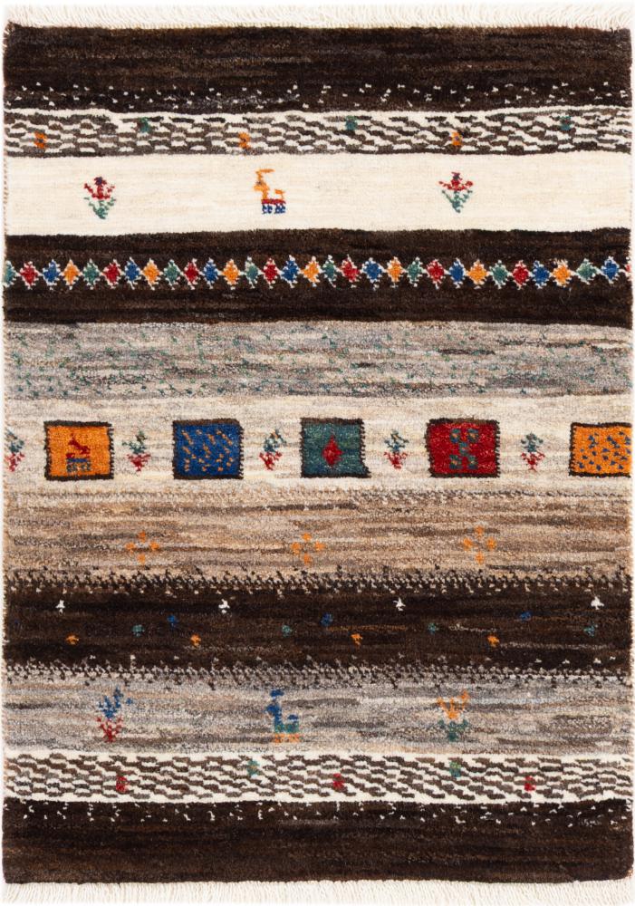 Tapis persan Perser Gabbeh Loribaft Atelier 79x61 79x61, Tapis persan Noué à la main