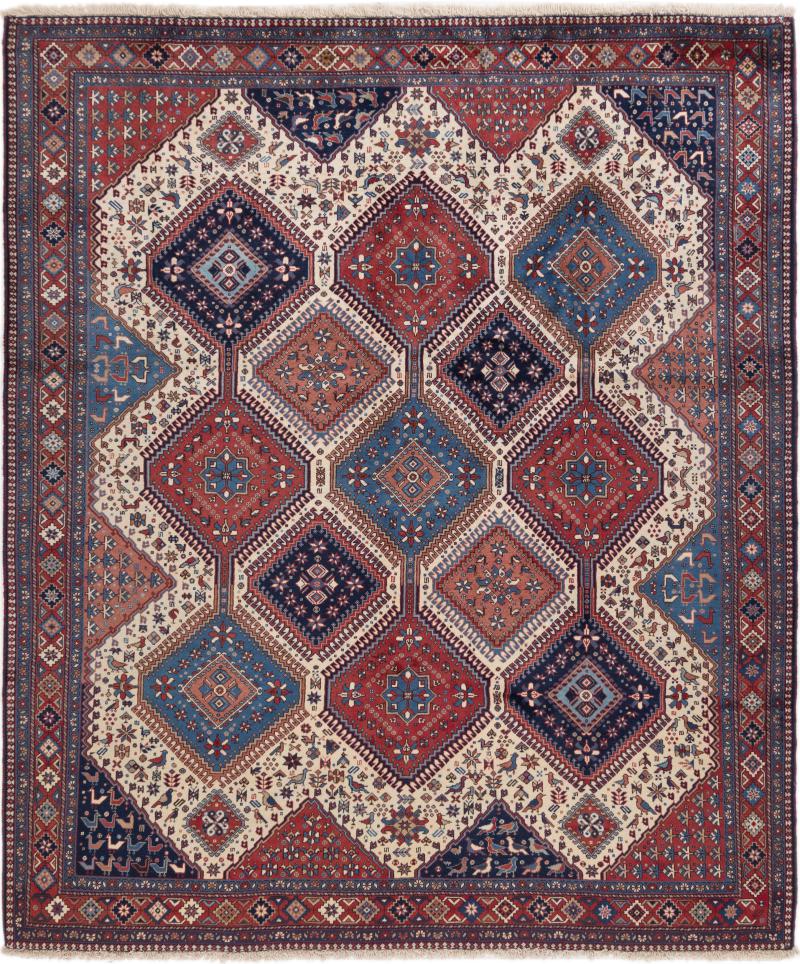 Persisk tæppe Yalameh 243x204 243x204, Persisk tæppe Knyttet i hånden