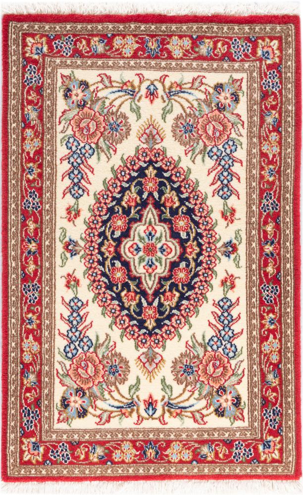 Persian Rug Qum 3'0"x1'11" 3'0"x1'11", Persian Rug Knotted by hand