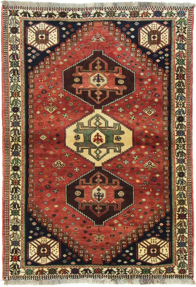 Tapete persa Ghashghai 159x113 159x113, Tapete persa Atado à mão