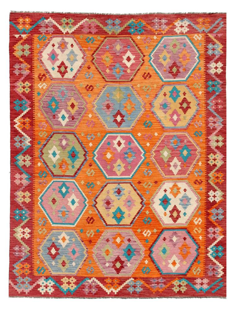 Afghan rug Kilim Afghan 7'9"x5'10" 7'9"x5'10", Persian Rug Woven by hand