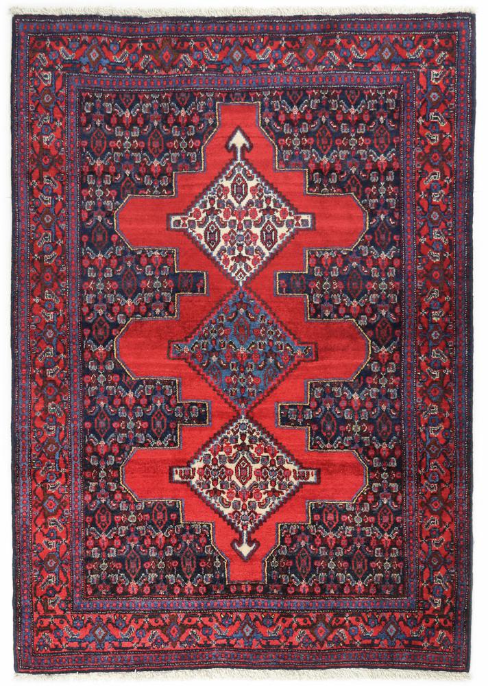 Persian Rug Senneh Antique 5'1"x3'10" 5'1"x3'10", Persian Rug Knotted by hand