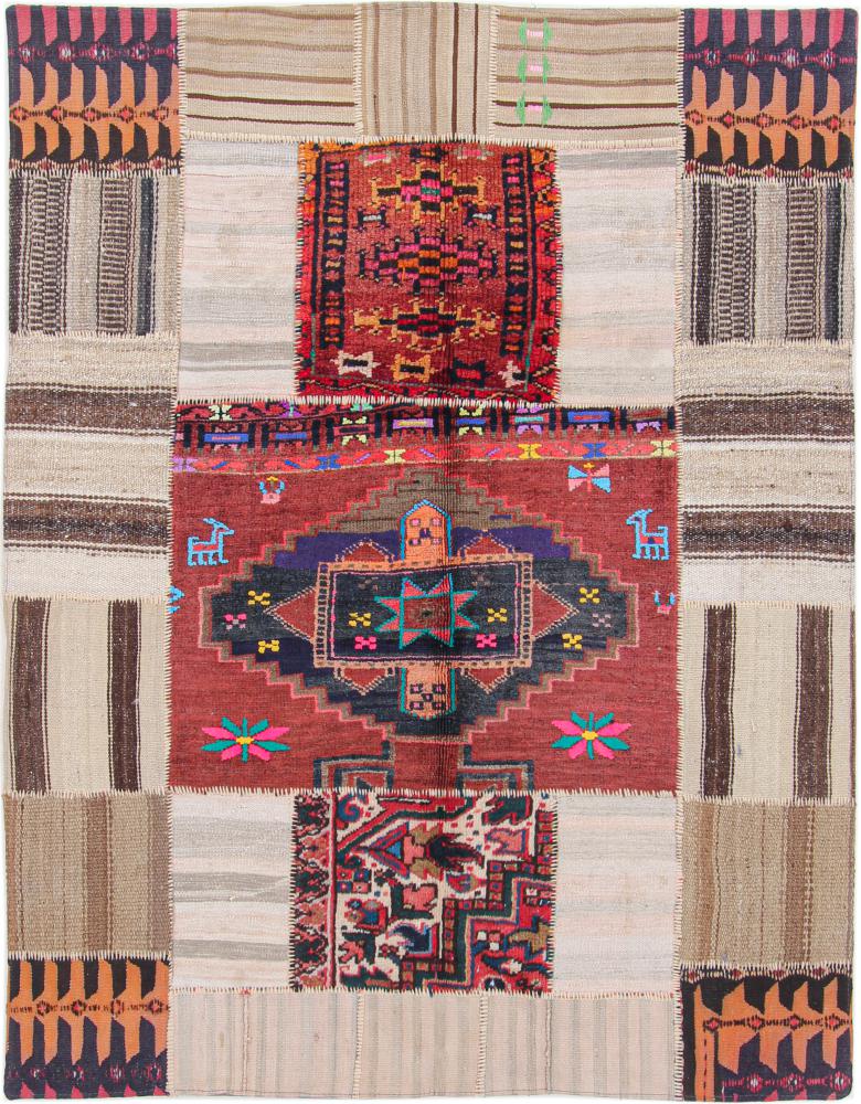 Persialainen matto Kelim Patchwork 187x147 187x147, Persialainen matto kudottu
