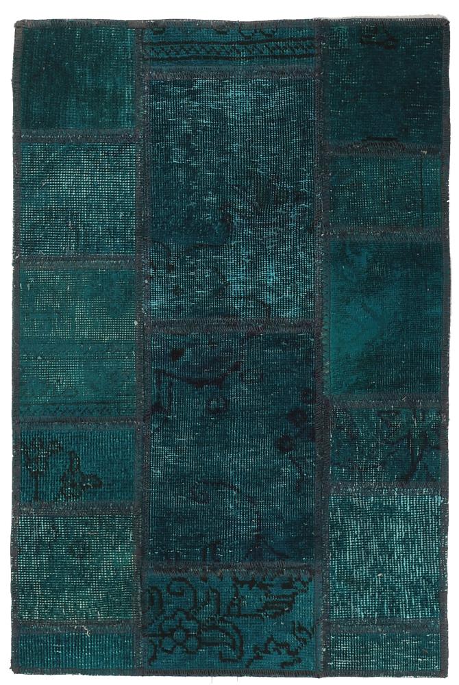 Persisk tæppe Patchwork 93x60 93x60, Persisk tæppe Knyttet i hånden