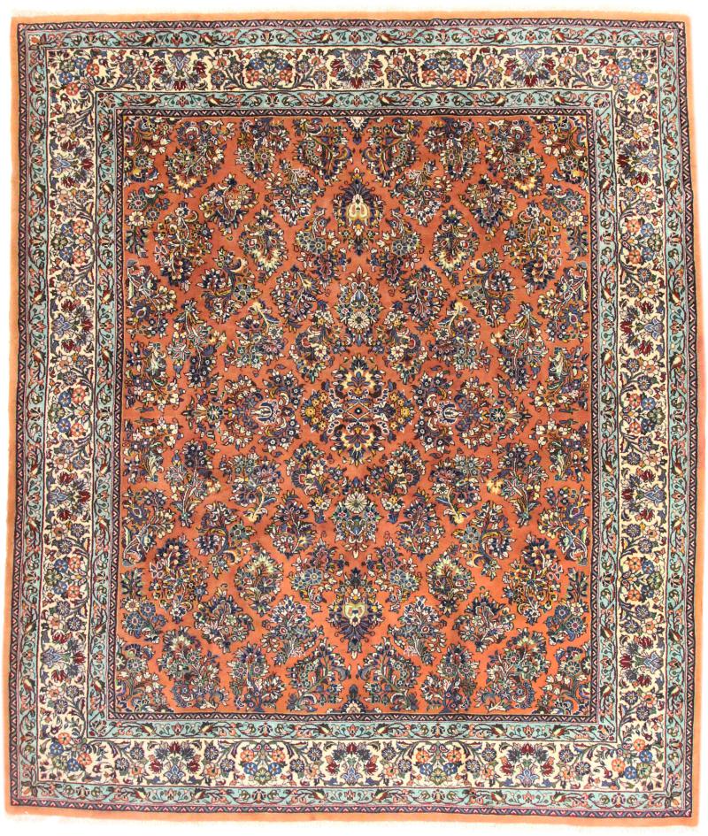 Tapete persa Sarough 261x225 261x225, Tapete persa Atado à mão