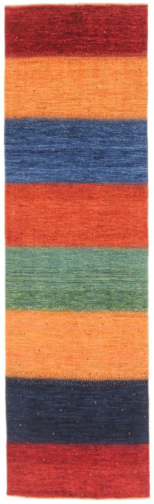 Persian Rug Persian Gabbeh Loribaft Atash 9'1"x2'7" 9'1"x2'7", Persian Rug Knotted by hand