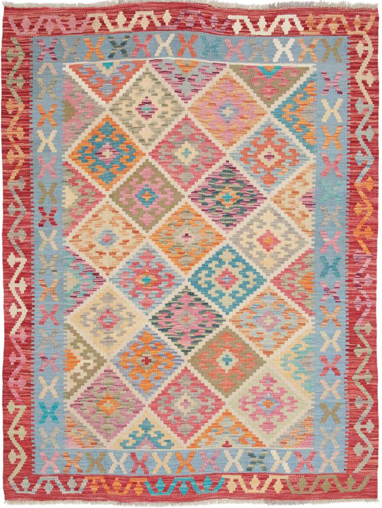 Tapis afghan Kilim Afghan 171x129 171x129, Tapis persan Tissé à la main