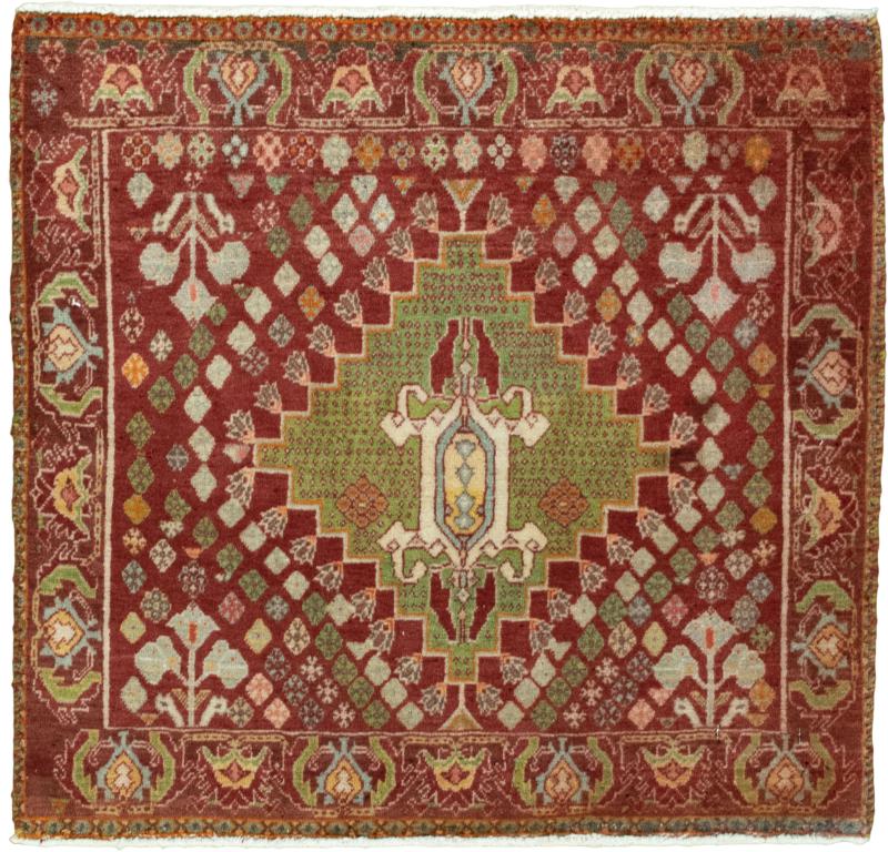 Tapis persan Shiraz 64x68 64x68, Tapis persan Noué à la main