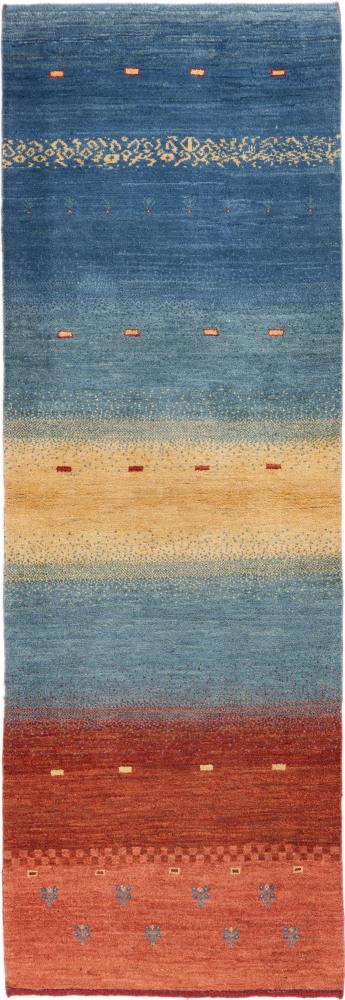 Persian Rug Persian Gabbeh Loribaft Z 7'10"x2'8" 7'10"x2'8", Persian Rug Knotted by hand