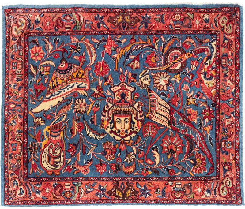 Alfombra persa Sarough 89x77 89x77, Alfombra persa Anudado a mano