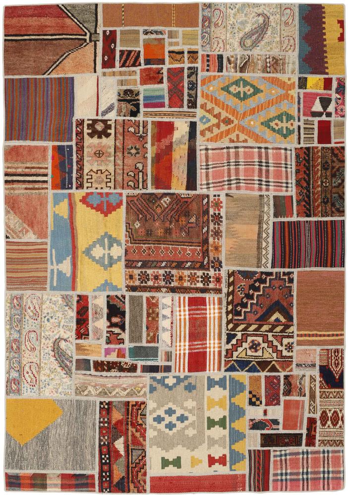 Tapete persa Kilim Patchwork 199x139 199x139, Tapete persa Tecido à mão