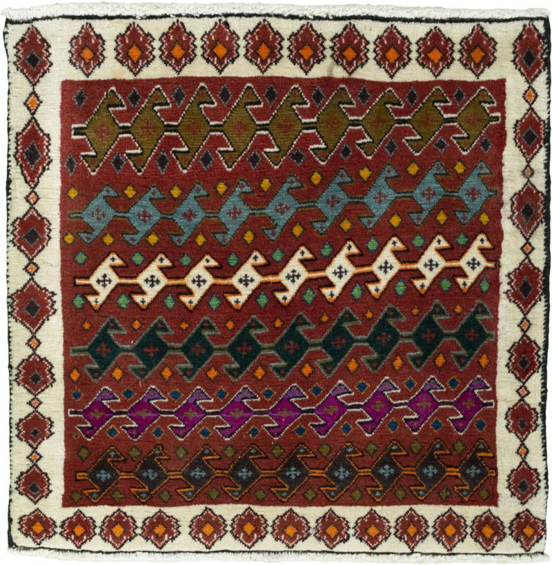 Persian Rug Shiraz 64x65 64x65, Persian Rug Knotted by hand
