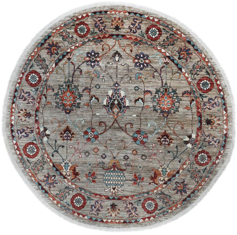 Tapis afghan Arijana Klassik 148x150 148x150, Tapis persan Noué à la main