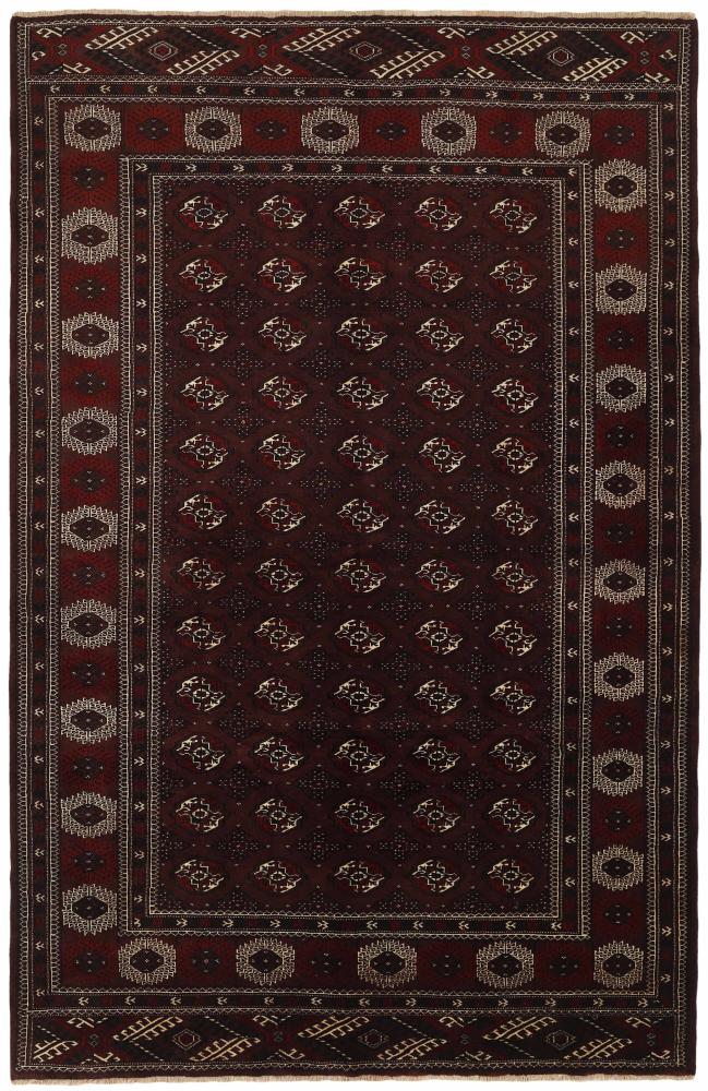 Persian Rug Turkaman 10'11"x7'1" 10'11"x7'1", Persian Rug Knotted by hand