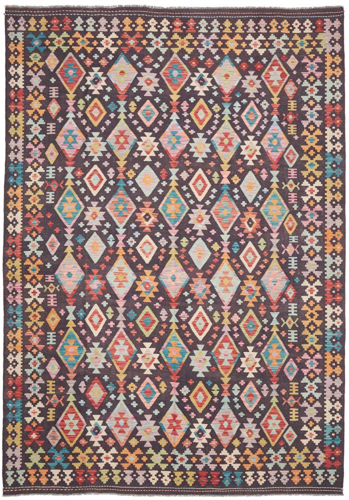 Afghan rug Kilim Afghan 9'9"x6'9" 9'9"x6'9", Persian Rug Woven by hand