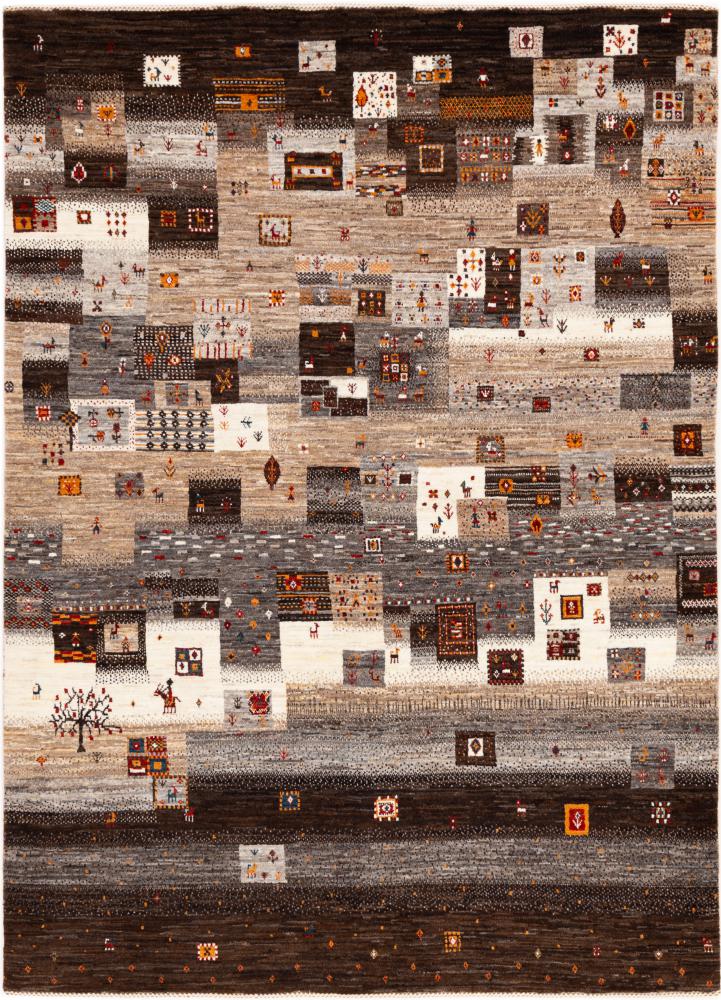 Tapis persan Persan Gabbeh Loribaft Nowbaft 217x159 217x159, Tapis persan Noué à la main