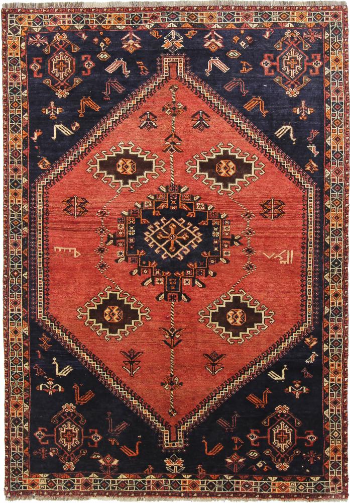 Persisk tæppe Ghashghai 251x174 251x174, Persisk tæppe Knyttet i hånden