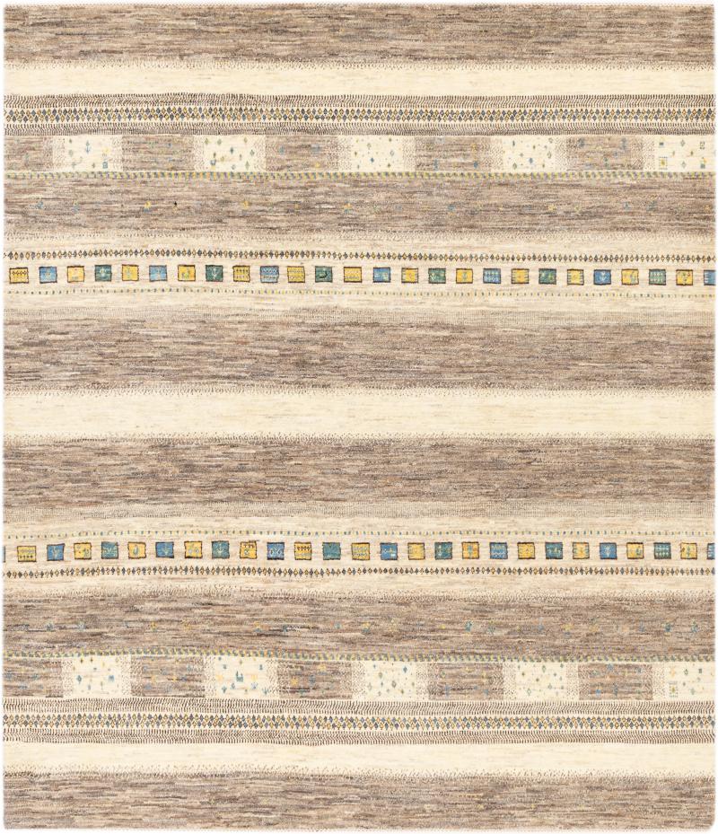 Tapis persan Persan Gabbeh Loribaft Tabiilbaft 241x211 241x211, Tapis persan Noué à la main