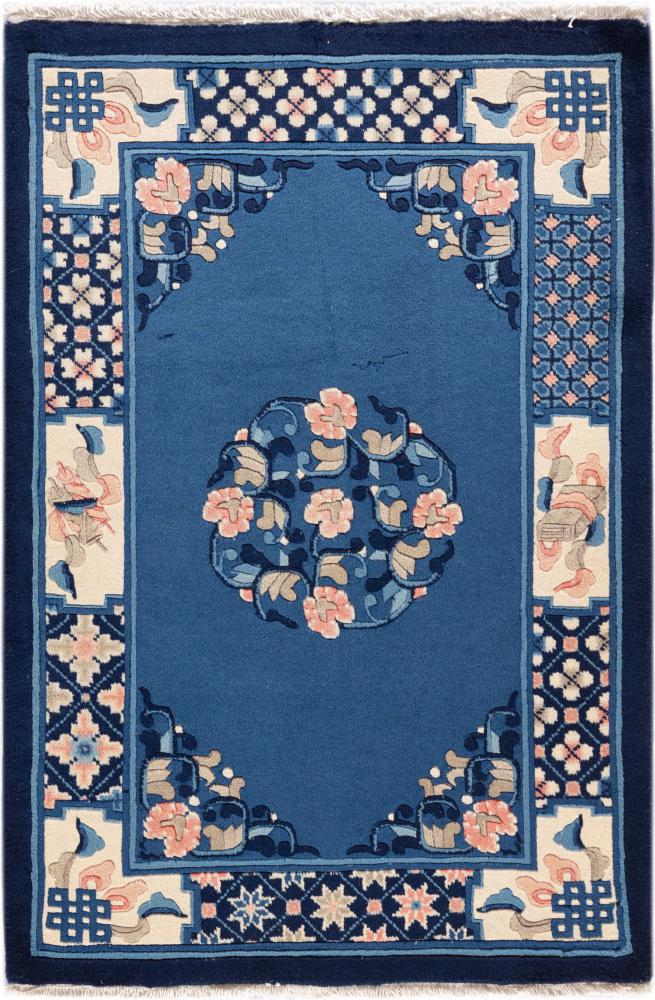 Kinesisk tæppe Kina Peking 91x61 91x61, Persisk tæppe Knyttet i hånden