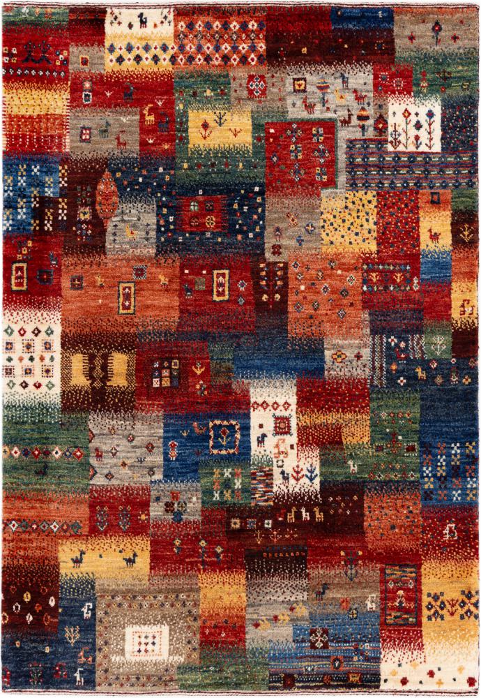 Persian rug Persian Gabbeh Loribaft Atelier 4'2"x3'0" 4'2"x3'0", Persian rug Hand-knotted
