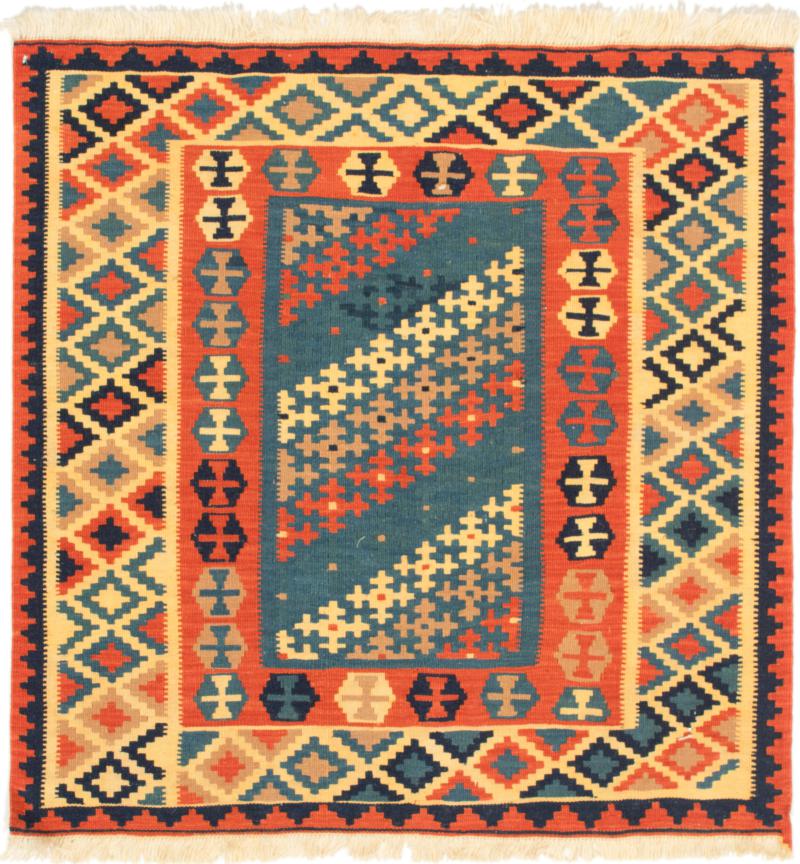 Tapete persa Kilim Fars 106x101 106x101, Tapete persa Tecido à mão