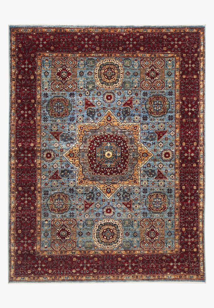 Afghansk tæppe Mamluk 196x153 196x153, Persisk tæppe Knyttet i hånden