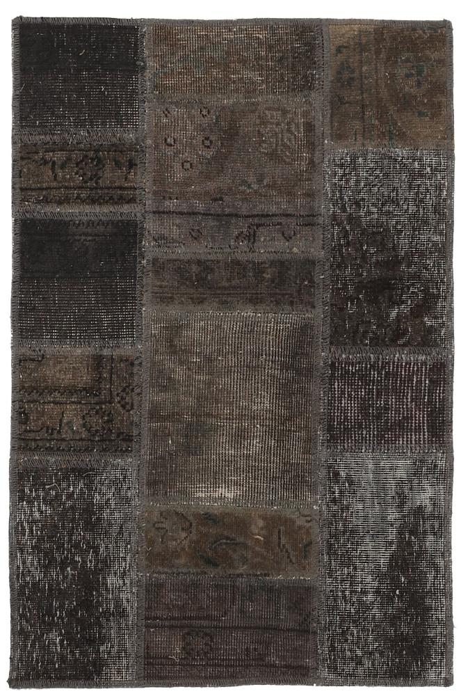 Persisk tæppe Patchwork 96x63 96x63, Persisk tæppe Knyttet i hånden