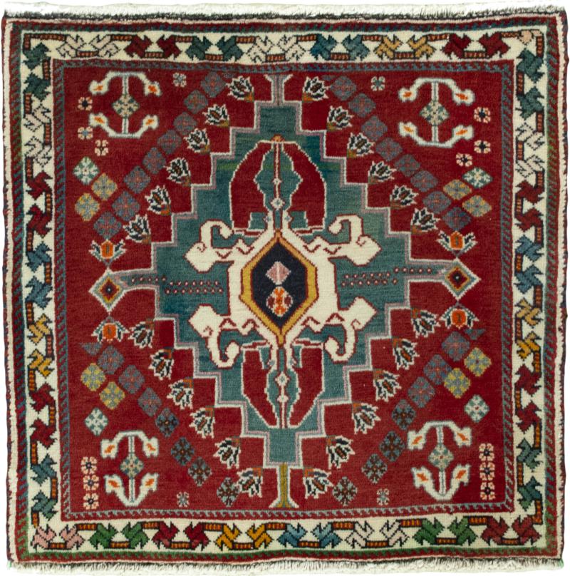 Persian Rug Shiraz 61x63 61x63, Persian Rug Knotted by hand