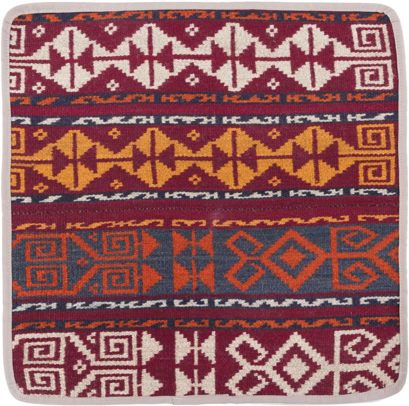 Afghan rug Kilim Afghan Cushion Cover 50x50 50x50, Persian Rug Knotted by hand
